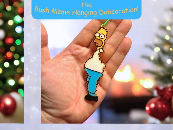 thumbnail image 2 of Large Homer Simpson Christmas Bauble – 3D Printed Hanging Decoration – The Simpsons Meme 2 of 3