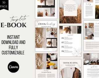 Ebook Digital Download, Lead Magnet Template Canva,Ebook Template Canva, Coaching Template Canva, Course Creator Workbook Template