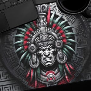 Aztec Desk Mat Gamer Mat Desktop Game Accessory Gaming Setup, fathers day gift