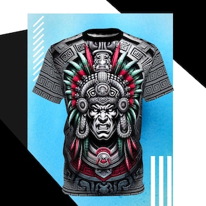 Aztec Warrior T-Shirt, Ancient Aztec Eagle Warrior Shirt, A Detailed Aztec Design, Tribal Cultural Tee, History Lover Gift