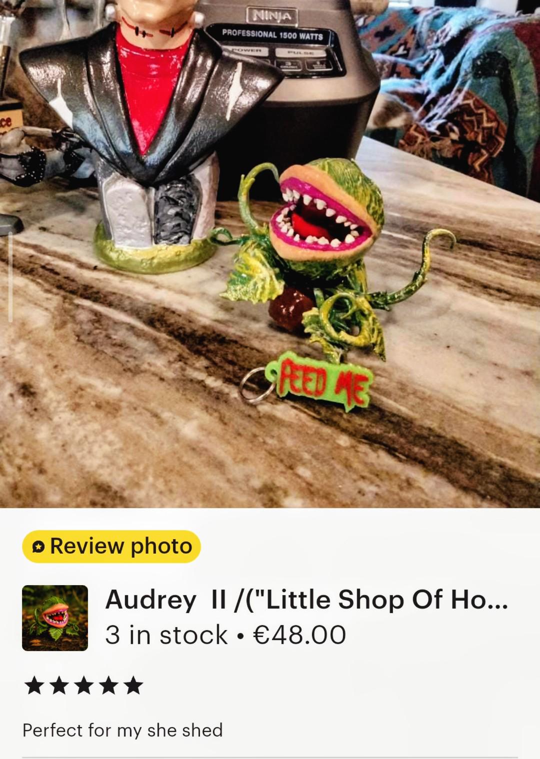 Audrey II Figure, Little Shop of Horrors Decor, 3D Printed & Hand
