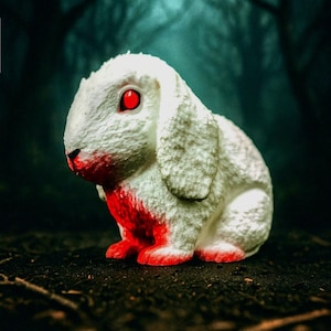 Killer Rabbit of Caerbannog – Decorazione di Halloween stampata in 3D e dipinta a mano ispirata ai Monty Python
