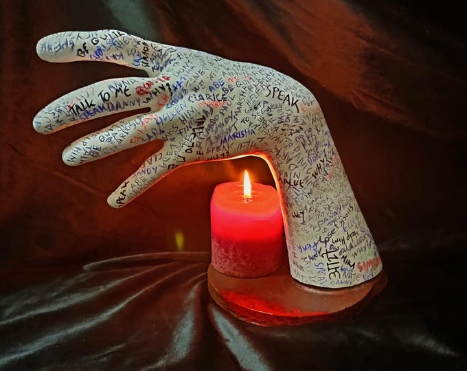 Featured listing image: Creepy Realistic Hand Model - Unique 3D Printed & Hand Painted Horror Decor - Must-Have for Collectors"