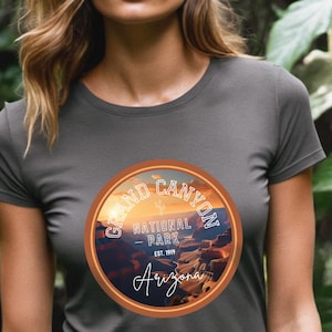 Grand Canyon T Shirt Grand Canyon National Park Shirt for Women with Grand Canyon Sunset Decal Grand Canyon Tees Grand Canyon Arizona Gifts