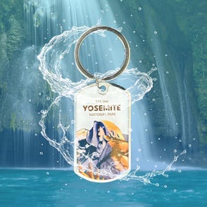 Yosemite Keychain Souvenir Yosemite National Park California Keychain Half Dome Keychain Yosemite Keyring California Souvenir Yosemite Gifts