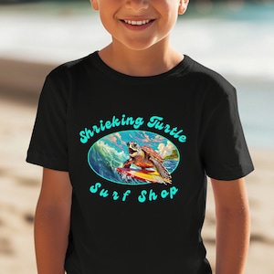 Surf Shop Graphic Tee for Boys Surf Shop T shirt Surf Shirt Kids Surfing Clothes Surfing Themed Gift for Kids Surf Tee Shirts for Youth