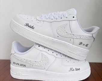 Zapatillas de boda con brillantes pedrería - Zapatillas personalizadas para novias - Zapatillas para graduación - Zapatos de novia de encaje - Regalo único de aniversario