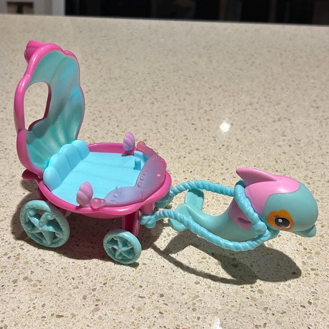 My Little Pony Ponyville Mermaid Dolphin Carriage 2009 Hasbro - Etsy
