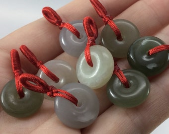 Mini Jade Donut Charm / Pendant (Irregularity Sale, Listing for One)