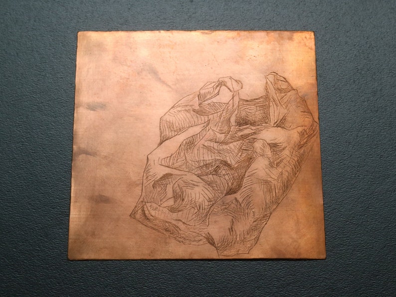 original intaglio plate Plastic Bag drawing plate only