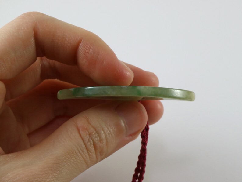 Crescent jade necklace worn jadeite beauty
