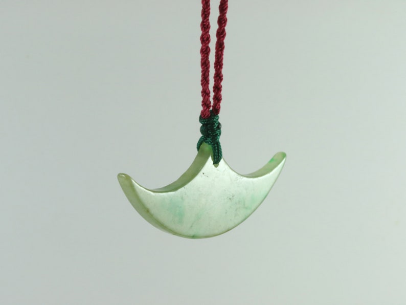 Crescent jade necklace worn jadeite beauty