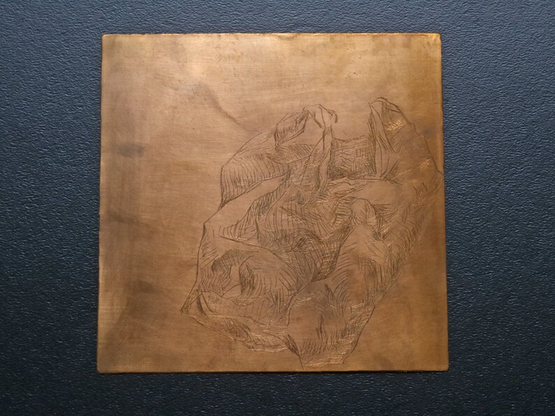 original intaglio plate Plastic Bag drawing plate only