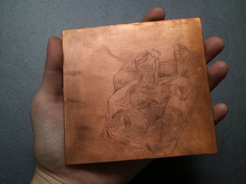 original intaglio plate Plastic Bag drawing plate only
