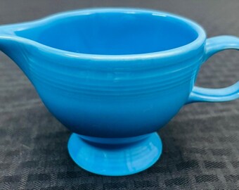 Fiestaware Creamer Pitcher, Turquoise. Vintage