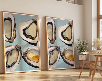 Abstrakte Austernmuschel Kunstdruck: Moderne Küche Deko (Digitaler Download)