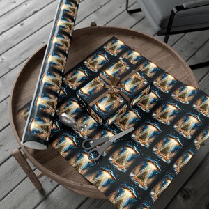 UFO Abducting Christmas Presents Wrapping Paper Holiday White Elephant Gift Wrap UFO Lover Alien Space Lover Sci-fi Paranormal Gift image 10