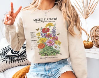 Mixed Flowers Pro Immigrant Diversity Sweatshirt Subtle FDT Sweatshirt Activist Political Gift No Kings Protest Clothing Equality Shirt