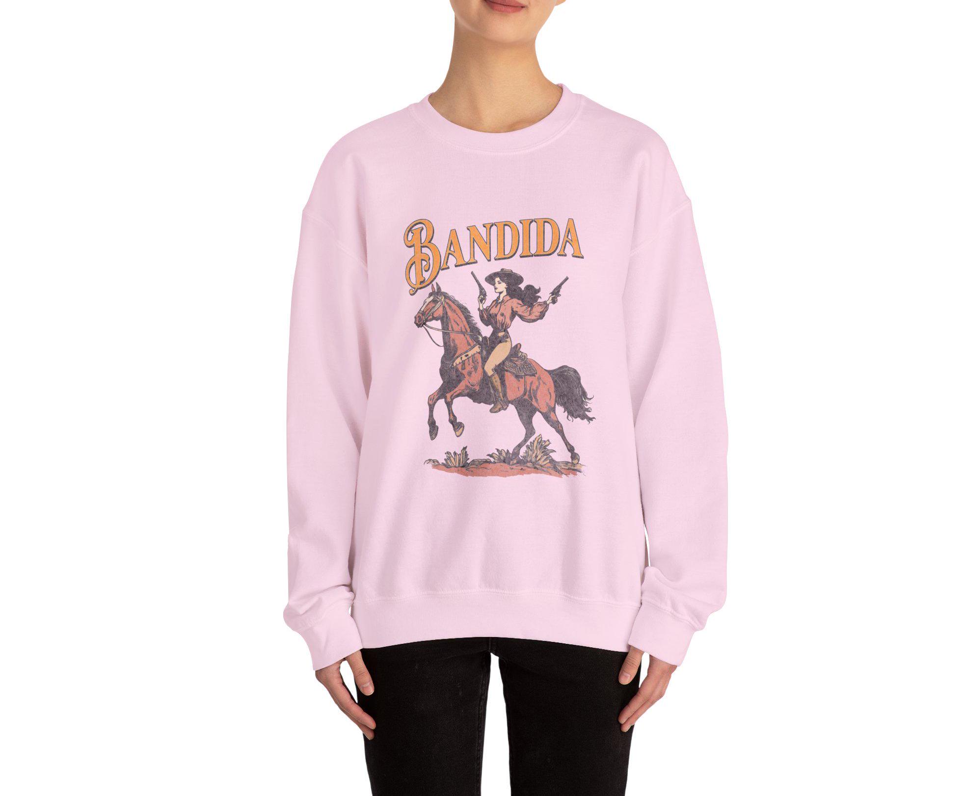 Sweat-shirt féministe en détresse Bandida Western Cowgirl Rebel
