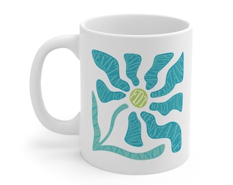 Vive La Resistance Floral Mug Subtle Anti Trump Floral Mug Matisse Flower Mug Feminist Democrat Gift For Her Funny Political Mug