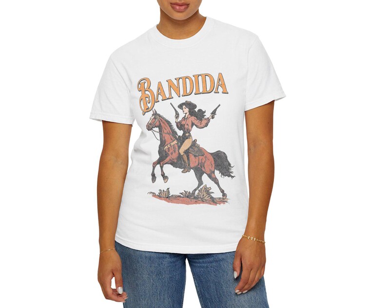 Bandida Distressed Shirt Western Horse Shirt Bandit Cowgirl Shirt Rebel Country Girl Shirt Bohemian Shirt Western Cowgirl Bandita bandits image 6