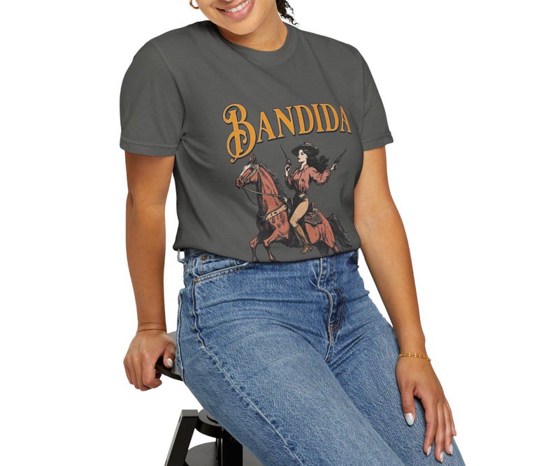 Bandida Distressed Shirt Western Horse Shirt Bandit Cowgirl Shirt Rebel Country Girl Shirt Bohemian Shirt Western Cowgirl Bandita bandits image 7