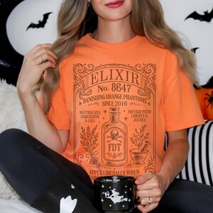 Feminist Witch Anti Trump Shirt Subtle FDT Witchcore Tee Liberal Protest Top Occult Vintage Aesthetic Not My President 8647 Witch Shirt Burnt Orange