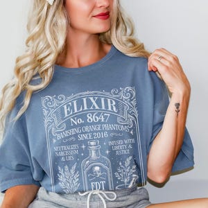 Feminist Witch Anti Trump Shirt Subtle FDT Witchcore Tee Liberal Protest Top Occult Vintage Aesthetic Not My President 8647 Witch Shirt Blue Jean