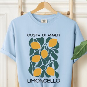 Camisa de limón Limoncello, camiseta de la Costa de Amalfi, camisa de limón, camisa de Positano, camiseta de limones italianos Camisa estilo Matisse La Dolce Vita imagen 7