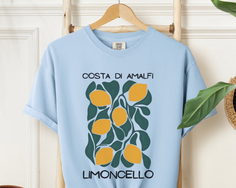Camisa de limón Limoncello, camiseta de la Costa de Amalfi, camisa de limón, camisa de Positano, camiseta de limones italianos Camisa estilo Matisse La Dolce Vita imagen 7