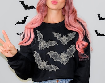 Bat Sweatshirt Lace Bat Sweatshirt Whimsigoth Flying Bat Sweatshirt Vintage Style Bat Shirt Gothic Dark Academia Grunge 2000s Sweater