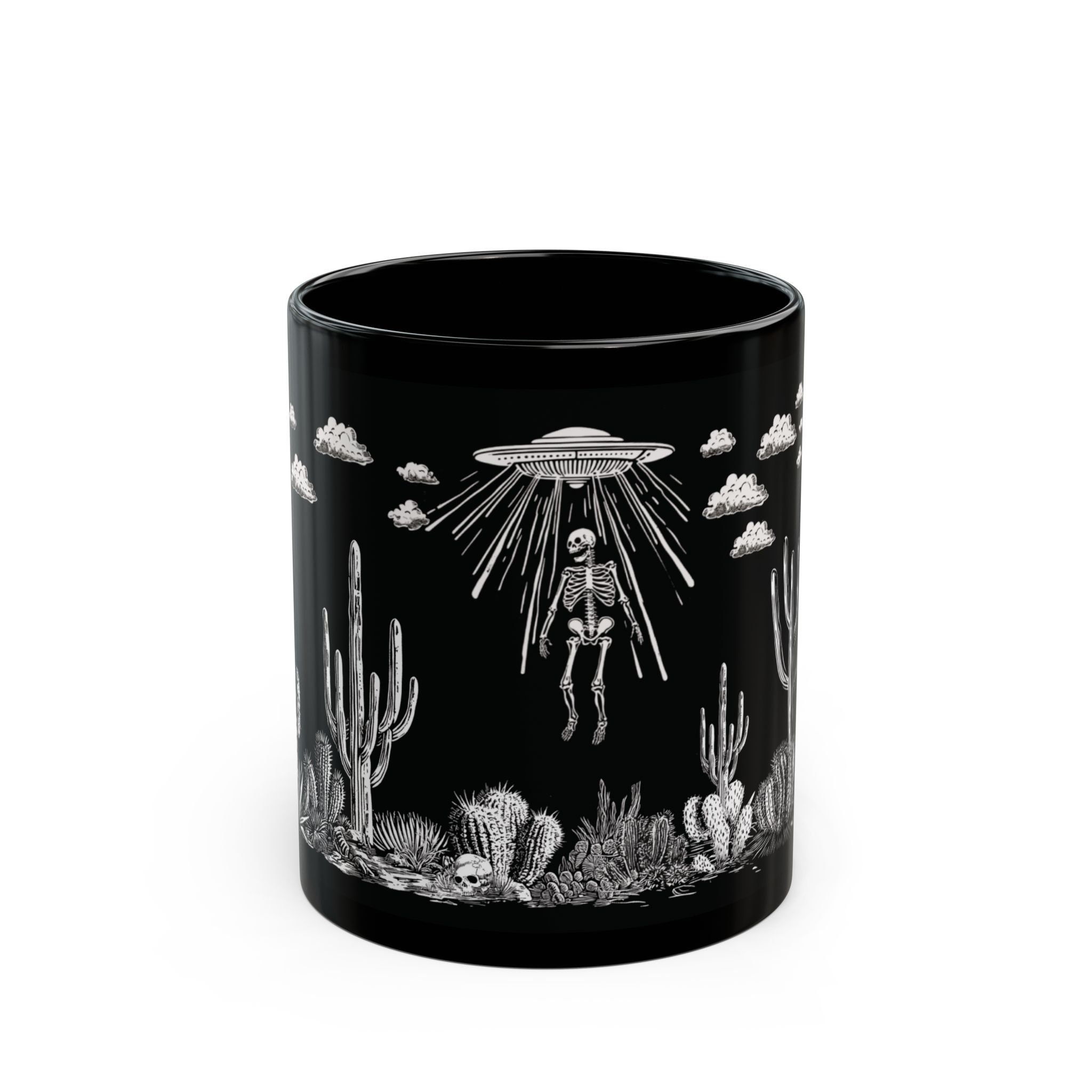 Alien Abduction Mug Desert UFO Skeleton Mug for UFO Enthusiast Gift ...