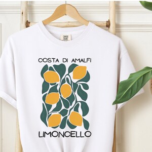 Camisa de limón Limoncello, camiseta de la Costa de Amalfi, camisa de limón, camisa de Positano, camiseta de limones italianos Camisa estilo Matisse La Dolce Vita imagen 6