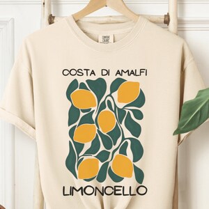 Camisa de limón Limoncello, camiseta de la Costa de Amalfi, camisa de limón, camisa de Positano, camiseta de limones italianos Camisa estilo Matisse La Dolce Vita imagen 5