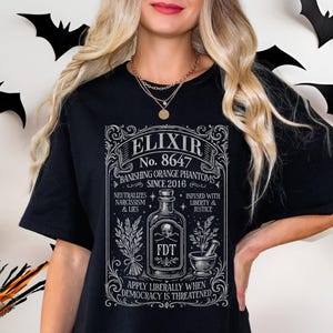 Feminist Witch Anti Trump Shirt Subtle FDT Witchcore Tee Liberal Protest Top Occult Vintage Aesthetic Not My President 8647 Witch Shirt Black