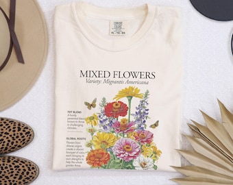 Mixed Flowers Immigrant Rights Shirt Diversity Botanical Tee, Social Justice Shirt, Activist Protest Shirt, Equality Shirt Subtle FDT Shirt
