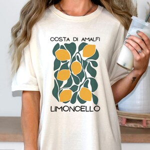 Camisa de limón Limoncello, camiseta de la Costa de Amalfi, camisa de limón, camisa de Positano, camiseta de limones italianos Camisa estilo Matisse La Dolce Vita imagen 3