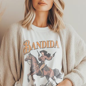 Bandida Distressed Shirt Western Horse Shirt Bandit Cowgirl Shirt Rebel Country Girl Shirt Bohemian Shirt Western Cowgirl Bandita bandits image 1