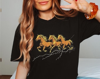 Wild Horses Shirt Horses Running Shirt Concert Shirt Vintage Thunder Shirt  Country Girl Shirt Western Shirt Rodeo Shirt Country Concert