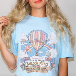 Vintage Style Albuquerque Vacation Gift Shirt, New Mexico Trip, Albuquerque New Mexico Hot Air Balloon Fiesta Outfit, Hot Air Balloon Shirt