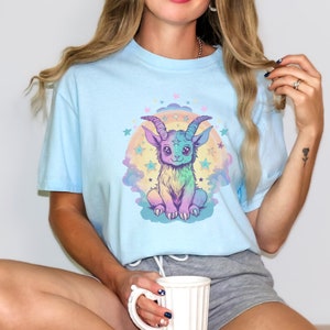 Rainbow Pastel Goth Cute Baphomet Shirt For Wiccan ritual gothic Shirt Witchy Witchcore Sweater Baphomet Gothic Shirt