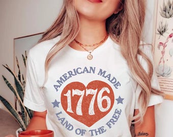 American Made 1776 Shirt, Vintage Americana Graphic Tee, Patriotic Aesthetic Shirt, USA Pride, Retro American T-shirt , USA Tee, 4th Of July