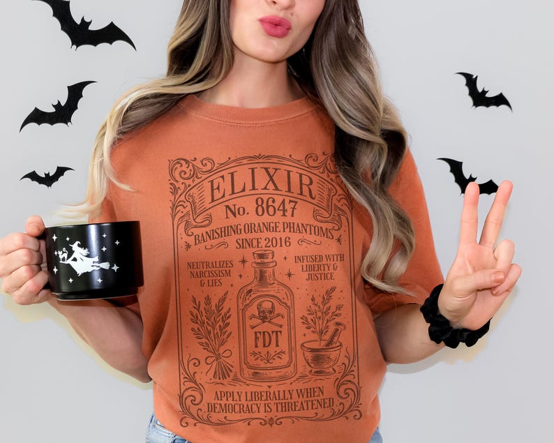 Feminist Witch Anti Trump Shirt Subtle FDT Witchcore Tee Liberal Protest Top Occult Vintage Aesthetic Not My President 8647 Witch Shirt Yam