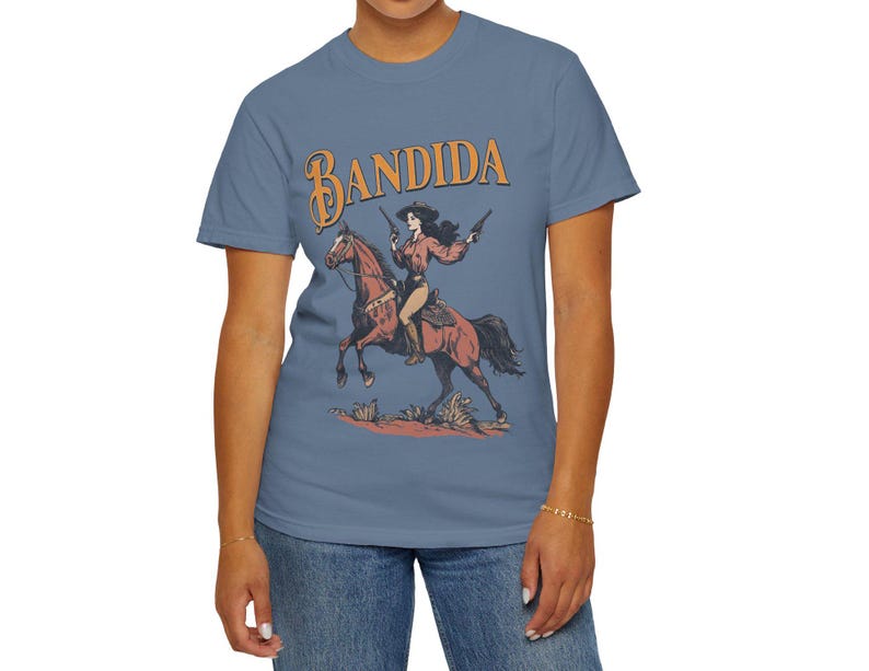 Bandida Distressed Shirt Western Horse Shirt Bandit Cowgirl Shirt Rebel Country Girl Shirt Bohemian Shirt Western Cowgirl Bandita bandits image 5