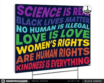 Love Is Love Yard Sign | Social Justice & Human Rights | Double-Sided, 18x24, 12x18, 24x36