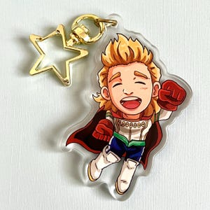 MHA Mirio Togata acrylic charm keychain || Double sided / Different Design || 2.5 inch charm w/ Star clasp || My Hero Academia ||