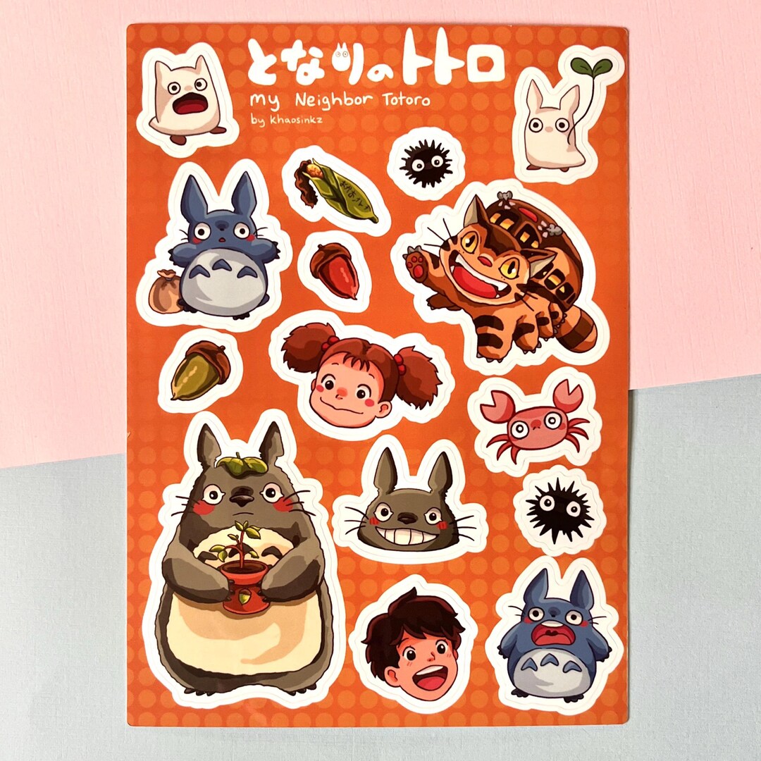 Totoro Inspired Vinyl Sticker Sheets: 5 X 7 Inch - Etsy