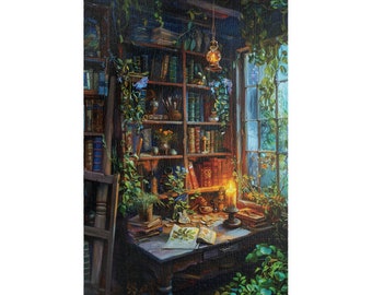 Goblin's Study Puzzle Cottagecore Jigsaw Puzzle Gift for Her Spring Puzzle for Mothers Day Plant Puzzle for Adults 500 Pieces 1000 Pieces