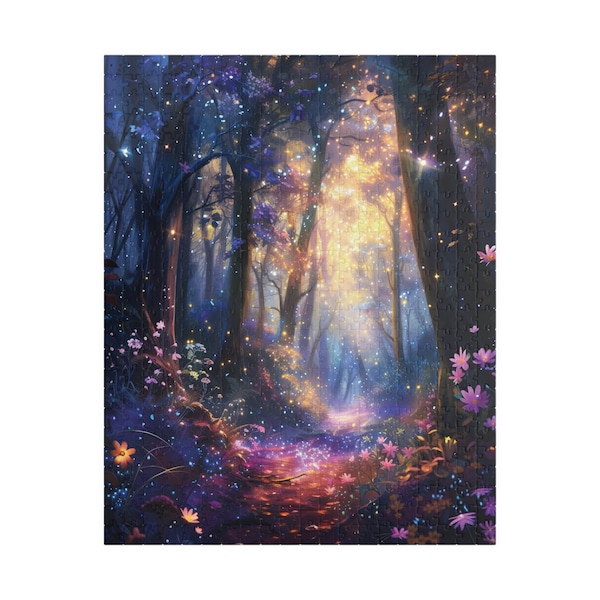 Twinkling Forest Jigsaw Puzzle Enchanting Fantasy Landscape Puzzle Fairy Puzzle Gift for Her 1000 Piece Puzzle for Adults 500 Pieces