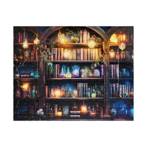 A Collection of Witchy Spell Books, Enchanted Library Jigsaw Puzzle, Art 1000 Piece Puzzle, 500 Piece Puzzle Gift for Kids, Adult Puzzle image 8